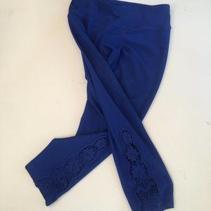 yoga pants   90 degree by reflex blue size s
